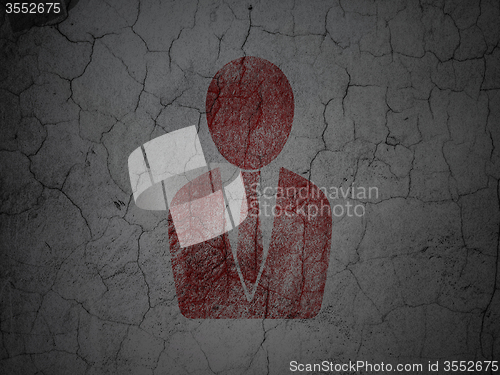 Image of News concept: Business Man on grunge wall background