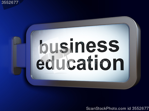 Image of Learning concept: Business Education on billboard background