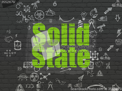 Image of Science concept: Solid State on wall background