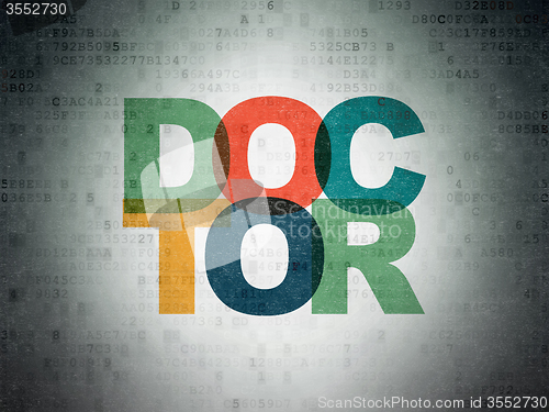 Image of Healthcare concept: Doctor on Digital Paper background