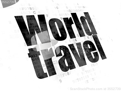 Image of Vacation concept: World Travel on Digital background