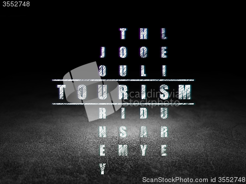 Image of Tourism concept: Tourism in Crossword Puzzle