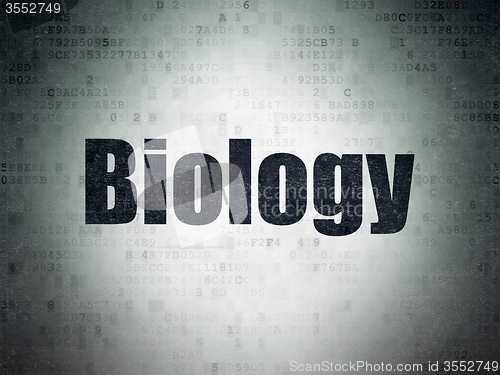 Image of Studying concept: Biology on Digital Paper background