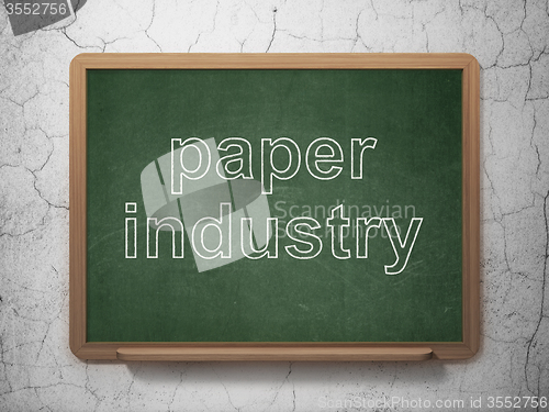 Image of Industry concept: Paper Industry on chalkboard background