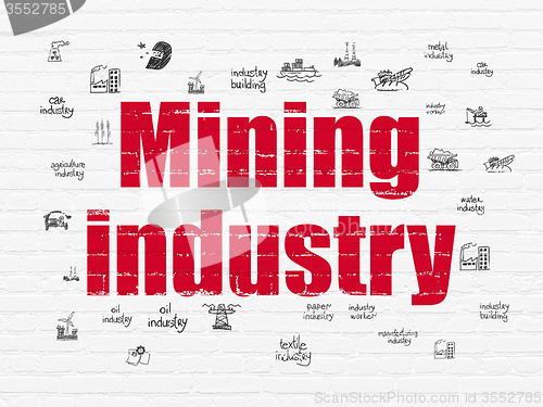 Image of Industry concept: Mining Industry on wall background