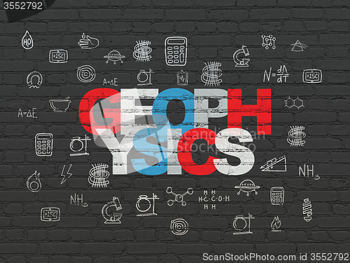 Image of Science concept: Geophysics on wall background