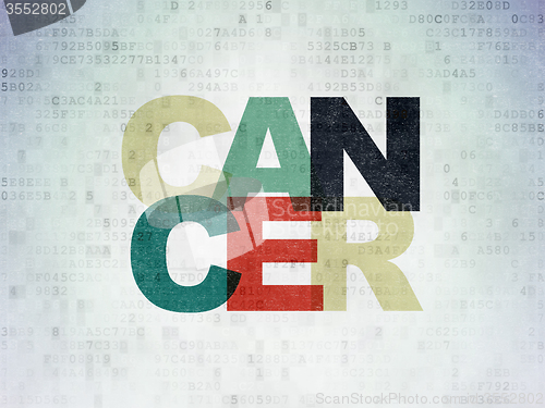 Image of Health concept: Cancer on Digital Paper background
