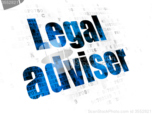 Image of Law concept: Legal Adviser on Digital background