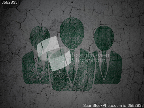 Image of Law concept: Business People on grunge wall background
