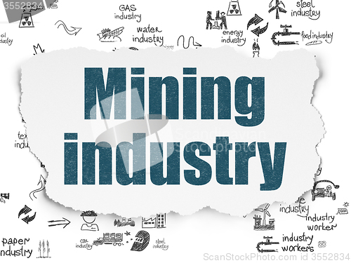 Image of Manufacuring concept: Mining Industry on Torn Paper background