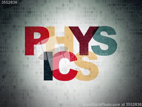 Image of Education concept: Physics on Digital Paper background