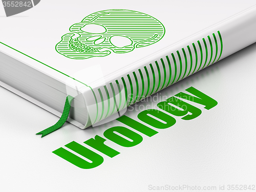 Image of Medicine concept: book Scull, Urology on white background