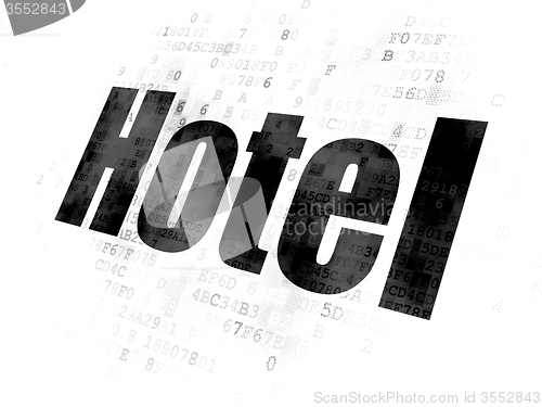 Image of Tourism concept: Hotel on Digital background