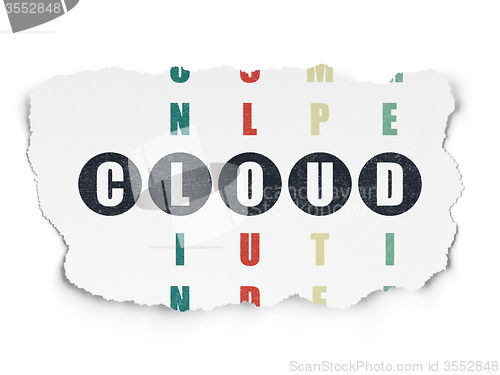 Image of Cloud networking concept: Cloud in Crossword Puzzle