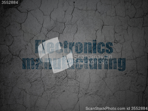 Image of Industry concept: Electronics Manufacturing on grunge wall background