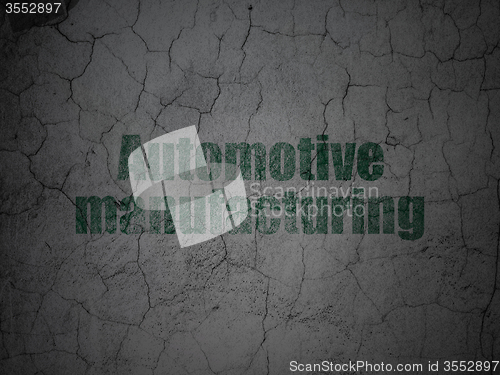 Image of Industry concept: Automotive Manufacturing on grunge wall background