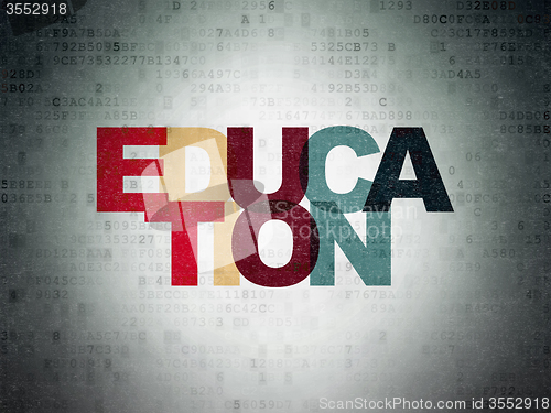 Image of Learning concept: Education on Digital Paper background