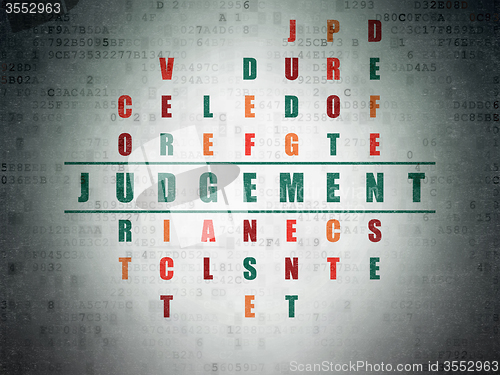 Image of Law concept: Judgement in Crossword Puzzle