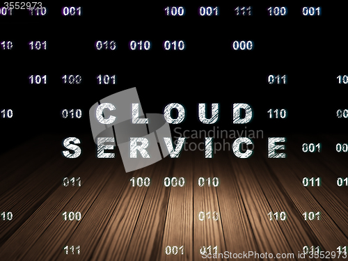 Image of Cloud networking concept: Cloud Service in grunge dark room