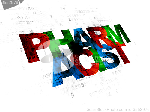 Image of Healthcare concept: Pharmacist on Digital background