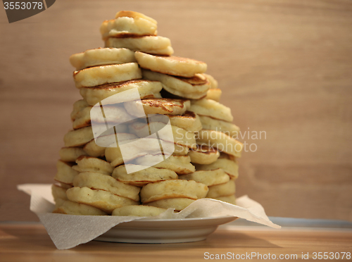 Image of  pile of pancakes on a plate