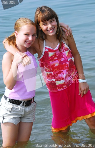 Image of Two preteen girls