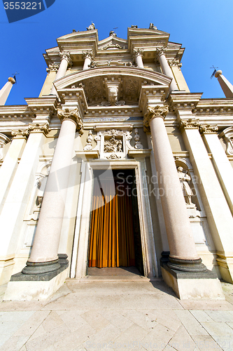 Image of lombardy    in  the busto arsizio  old   church  closed  