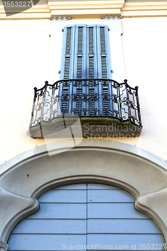 Image of  n door  europe       in  the milano old   window closed brick  