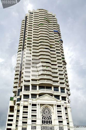 Image of  bangkok terrace  thailand  in office district palaces    cloudy