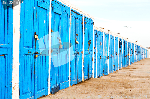 Image of in africa morocco  old harbor wood   door and  