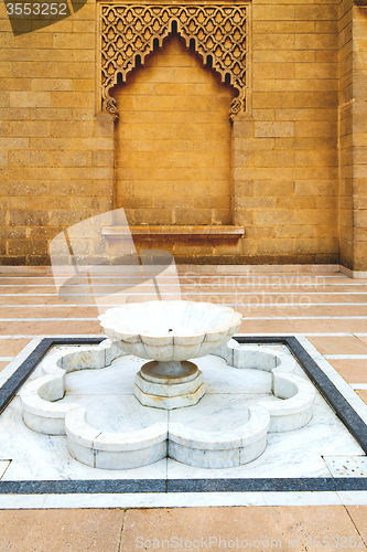 Image of fountain in morocco africa old antique construction  mousque pal