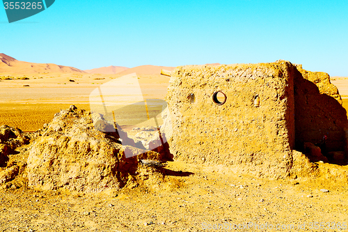 Image of sahara      africa in morocco  old    historical village 