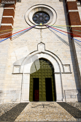 Image of  italy  lombardy    in  the varano borghi    closed brick tower 