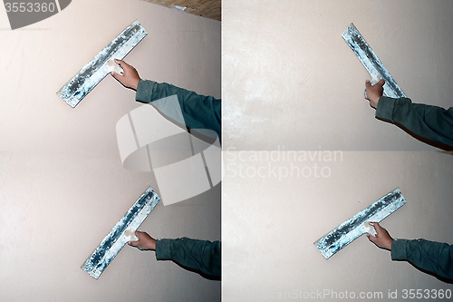 Image of hands plasterer