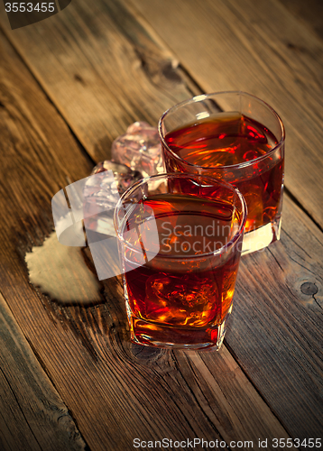 Image of Whiskey drinks with ice