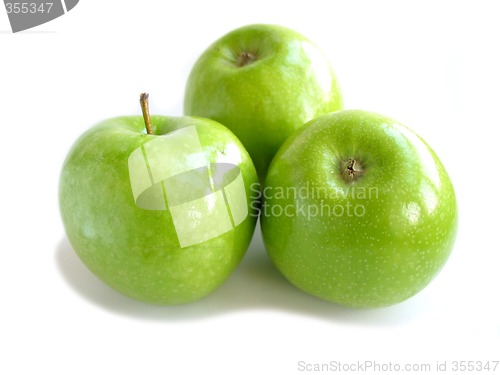 Image of Green apple white