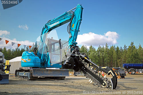 Image of Sunward SWE90UB Excavator Mounted Trencher