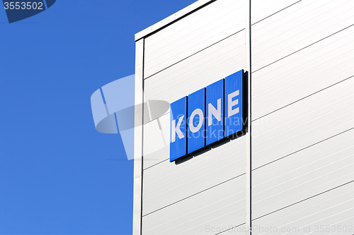 Image of KONE Building with Signage and Blue Sky 