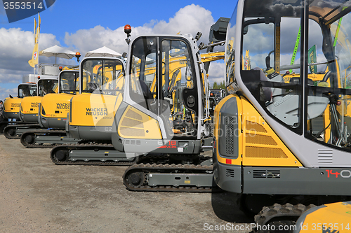 Image of Wacker Neuson Compact Excavators Lined up