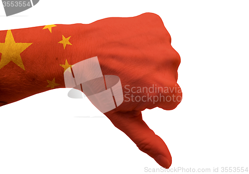 Image of Thumb Down for China