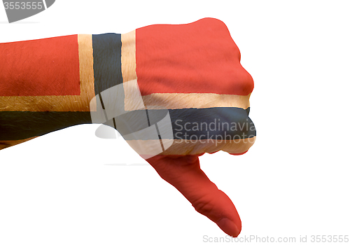 Image of Thumbs Down for Norway