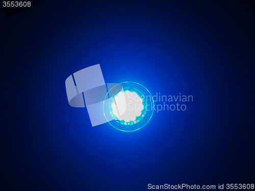 Image of Blue LED Light Bulb