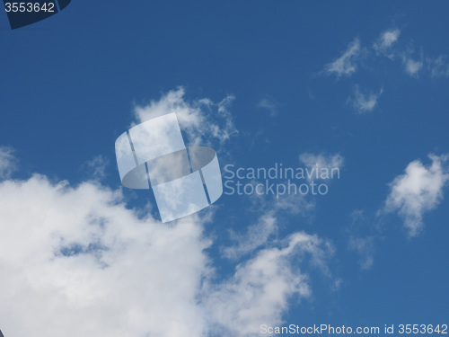 Image of Blue sky with clouds background