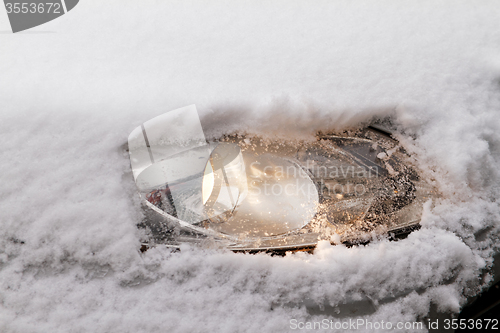 Image of Snowy car