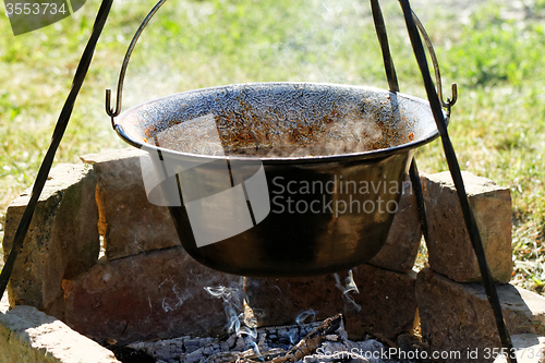 Image of Goulash in cauldron