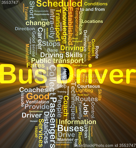 Image of Bus driver background concept glowing