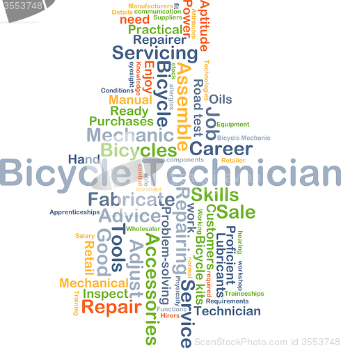 Image of Bicycle technician background concept