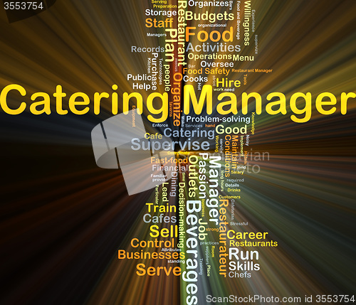 Image of Catering manager background concept glowing