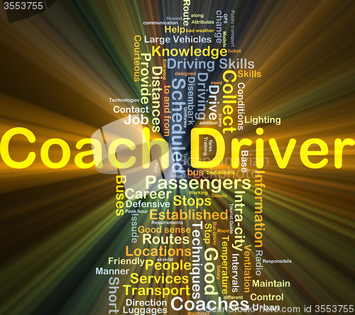 Image of Coach driver background concept glowing