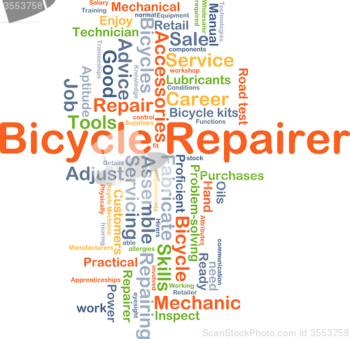 Image of Bicycle repairer background concept